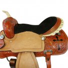 WESTERN HORSE SADDLE RIDDING LOVERS LEATHER TRAIL PLEASURE PREMIUM QUALITY BROWN COLOR SIZE 17
