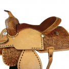 WESTERN HORSE SADDLE RIDDING LOVERS LEATHER TRAIL PLEASURE PREMIUM QUALITY BROWN COLOR SIZE 14