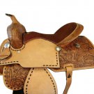 WESTERN HORSE SADDLE RIDDING LOVERS LEATHER TRAIL PLEASURE PREMIUM QUALITY BROWN COLOR SIZE 19