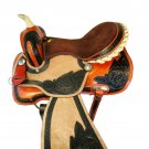 WESTERN HORSE SADDLE RIDDING LEATHER COMFY TRAIL PLEASURE PREMIUM QUALITY BROWN COLOR SIZE 14