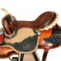 WESTERN HORSE SADDLE RIDDING LEATHER COMFY TRAIL PLEASURE PREMIUM QUALITY BROWN COLOR SIZE 14