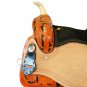 WESTERN HORSE SADDLE TACK SET TOOLED LEATHER TRAIL PLEASURE PREMIUM QUALITY BROWN COLOR SIZE 19