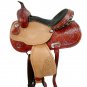 WESTERN HORSE SADDLE RIDDING LOVERS LEATHER TRAIL PLEASURE PREMIUM QUALITY BROWN COLOR SIZE 14