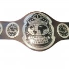 MID SOUTH TAG TEAM WRESTLING CHAMPIONSHIP BELT BLACK LEATHER STRAP ADULT SIZE