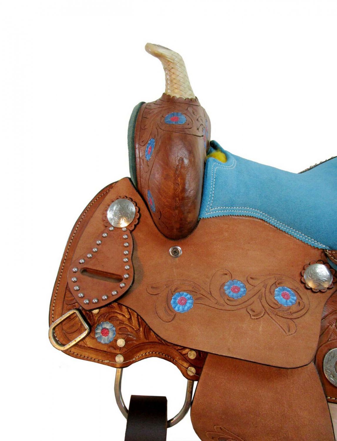 western-horse-saddle-beautiful-style-leather-trail-pleasure-premium-quality-brown-color-size-14