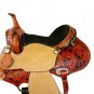 WESTERN HORSE SADDLE FINE ART WORK TOOLED LEATHER TRAIL PLEASURE PREMIUM QUALITY BROWN COLOR SIZE 16