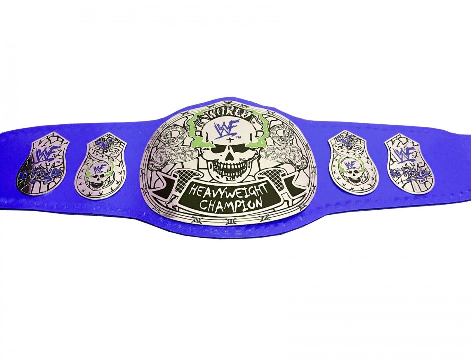 SMOKING SKULL STONE COLD STEVE AUSTIN SNAKE SKIN HEAVYWEIGHT WRESTLING CHAMPIONSHIP BLUE BELT
