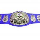 SMOKING SKULL STONE COLD STEVE AUSTIN SNAKE SKIN HEAVYWEIGHT WRESTLING CHAMPIONSHIP BLUE BELT