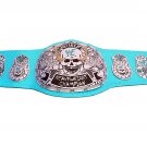 SMOKING SKULL STONE COLD STEVE AUSTIN SNAKE SKIN HEAVYWEIGHT WRESTLING CHAMPIONSHIP BLUE BELT