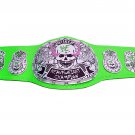 SMOKING SKULL STONE COLD STEVE AUSTIN SNAKE SKIN HEAVYWEIGHT WRESTLING CHAMPIONSHIP GREEN BELT