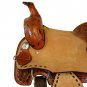WESTERN HORSE SADDLE TOOLED EMBOSSED LEATHER TRAIL PLEASURE PREMIUM QUALITY BROWN COLOR SIZE 19