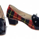 WOMEN TARTAN SHOES STUDDED SCOTTISH TRADITIONAL FASHION PUNK STYLE SHOES US SIZE 12