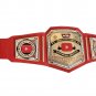 YOUTUBE WRESTLING FIGURES HEAVYWEIGHT CHAMPIONSHIP RED LEATHER STRAP BELT ADULT SIZE