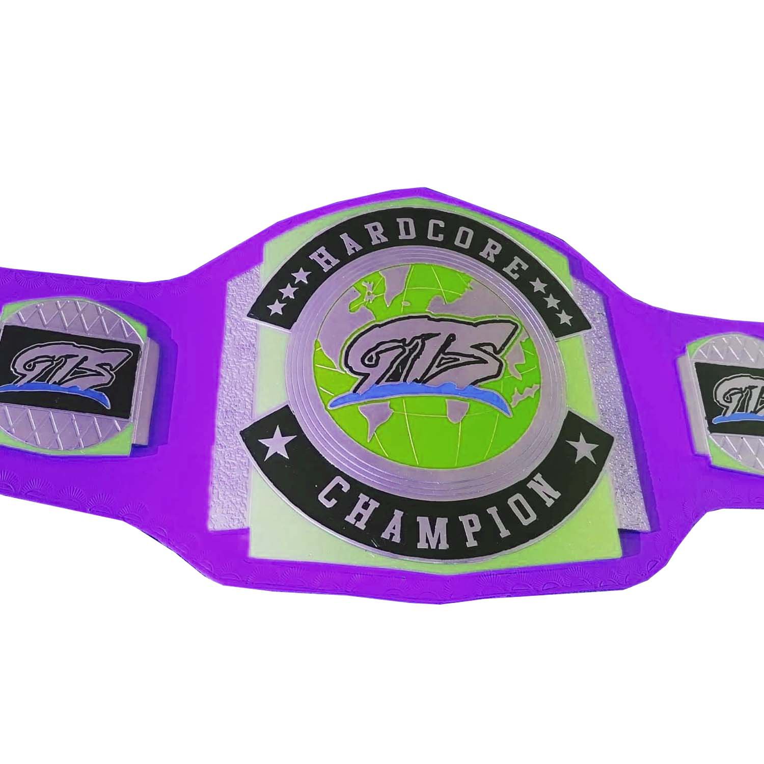 Gts Hardcore Wrestling Championship Purple Releather Strap Belt Adult Size