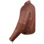Men Heavy Duty Distress Brown Leather Motorcycle Cafe Racer Jacket Size XS