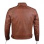 Men Heavy Duty Distress Brown Leather Motorcycle Cafe Racer Jacket Size XS