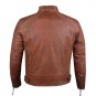 Men Heavy Duty Distress Brown Leather Motorcycle Cafe Racer Jacket Size 5XL