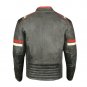 Men's Motorcycle Vintage Cafe Racer Distressed Leather Armor Biker Jacket Size 5XL