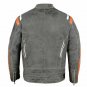 Men Motorcycle Classic Cruiser Street Distress Leather CE Armor Biker Jacket Size XS