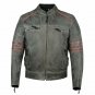 Men's Leather Jacket Motorcycle Vintage Cafe Racer Distressed Armor Biker Size 4XL