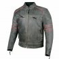 Men's Leather Jacket Motorcycle Vintage Cafe Racer Distressed Armor Biker Size 4XL