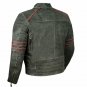 Men's Leather Jacket Motorcycle Vintage Cafe Racer Distressed Armor Biker Size 5XL