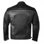 Men's Leather Jacket Motorcycle Mesh Panel Cafe Racer Distressed Armor Biker Size M