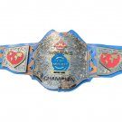 WOMEN,S THE BEST MOTHER WRESTLING CHAMPIONSHIP BELT BLUE LEATHER STRAP ADULT SIZE