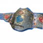 WOMEN,S THE BEST MOTHER WRESTLING CHAMPIONSHIP BELT BLUE LEATHER STRAP ADULT SIZE