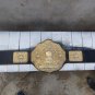 WCW NWA CRUMRINE BIG GOLD WRESTLING CHAMPIONSHIP HAND TEXTURED BELT BLACK LEATHER STRAP ADULT SIZE