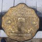 WCW NWA CRUMRINE BIG GOLD WRESTLING CHAMPIONSHIP HAND TEXTURED BELT BLACK LEATHER STRAP ADULT SIZE