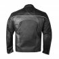 Men's Black Leather Jacket Motorcycle Mesh Panel White Piping Distressed Armor Fashion Jacket
