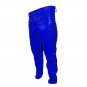 Men's Real Leather Biker Style Fashion Blue Bluff Bdsm Police Pant Contrast Panel
