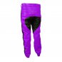 Men's Real Leather Biker Style Fashion Purple Bluff Bdsm Police Pant Contrast Panel