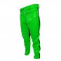 Men's Real Leather Biker Style Fashion Green Bluff Bdsm Police Pant Contrast Panel