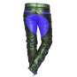 Men's Leather Biker Style Fashion Black Side Lace Up Disco Bluff Bdsm Pant Blue Contrast Panel