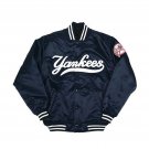 90s Athletic NY Yankees Vintage Jacket Blue Satin Bomber Style Varsity Jacket Size L
