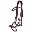 NEW Tack Horse Leather Bridle Brown Color Padded With Reins Full Size Bridle