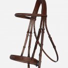 NEW Fancy Stitch Tack Horse Leather Bridle Brown Color Padded With Reins Full Size Bridle