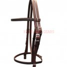 NEW Fancy Stitch Tack Horse Leather English Bridle Brown Color With Reins Full Size Bridle