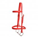 NEW Fancy Stitch Tack Horse Leather English Bridle Red Color With Reins Full Size Bridle