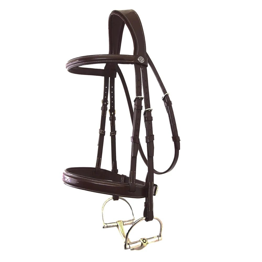 NEW Fancy Stitch Style Tack Horse Leather Bridle Brown Color With Reins Full Size Bridle