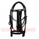 NEW Fancy Tack Horse Leather Bridle Black Color Fringe Style With Reins Full Size Bridle