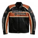 Men’s Harley Davidson CLASSIC ORANGE CRUISER Jacket Biker Genuine Leather Jacket Size S