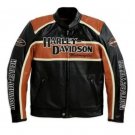 Men’s Harley Davidson CLASSIC ORANGE CRUISER Jacket Biker Genuine Leather Jacket Size L