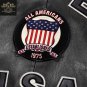 Men AVIREX Bomber Jacket American Flight Jacket Basket Ball Black Leather Jacket Size L