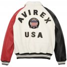 Men's AVIREX Bomber Jacket American Flight Jacket Basket Ball Multicolor Jacket Size XS