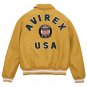 Men's AVIREX Bomber Jacket American Flight Jacket Basket Ball Yellow Jacket Size S