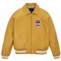Men's AVIREX Bomber Jacket American Flight Jacket Basket Ball Yellow Jacket Size 7XL