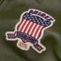 Men's AVIREX Bomber Jacket American Flight Jacket Basket Ball Olive Green Jacket Size 5XL